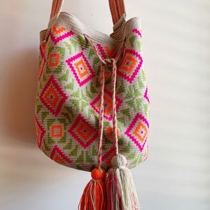 Boho chic crossbody bag Wayuu Mochila